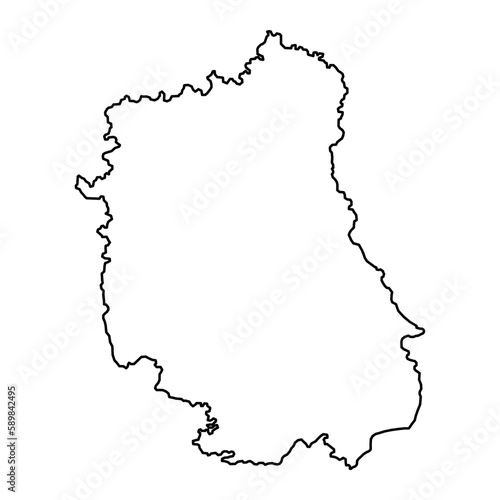 Lublin Voivodeship map  province of Poland. Vector illustration.