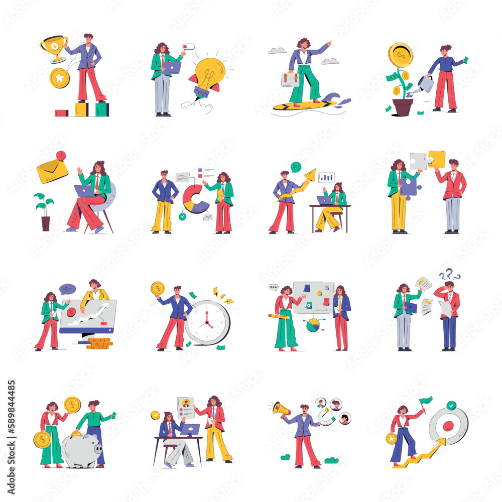 Collection of Business Startup Flat Illustrations
Collection of Business Startup Flat Illustrations