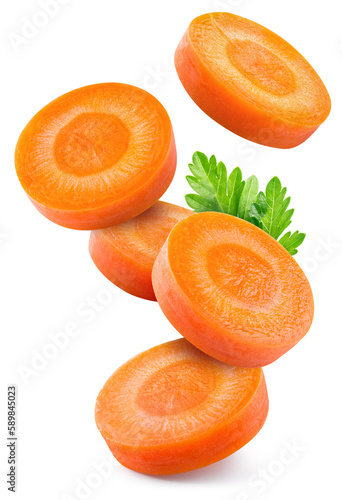 Fotografiet Carrot slice isolated