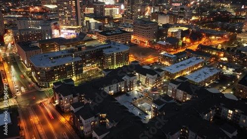 Wallpaper Mural Aerial timelapse shot of New Brunswick cityscape in January Torontodigital.ca
