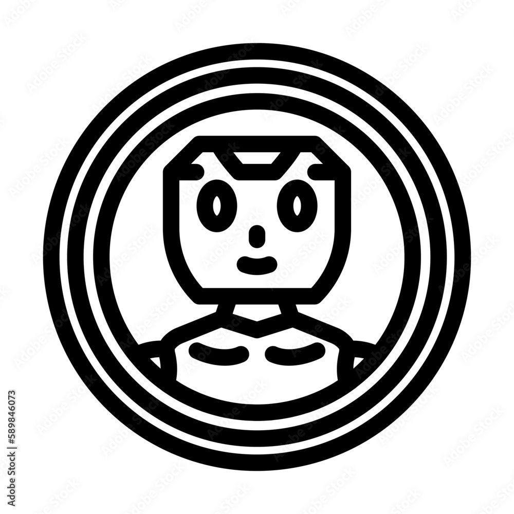 ai chat bot line icon vector illustration ai chat bot line icon vector illustration