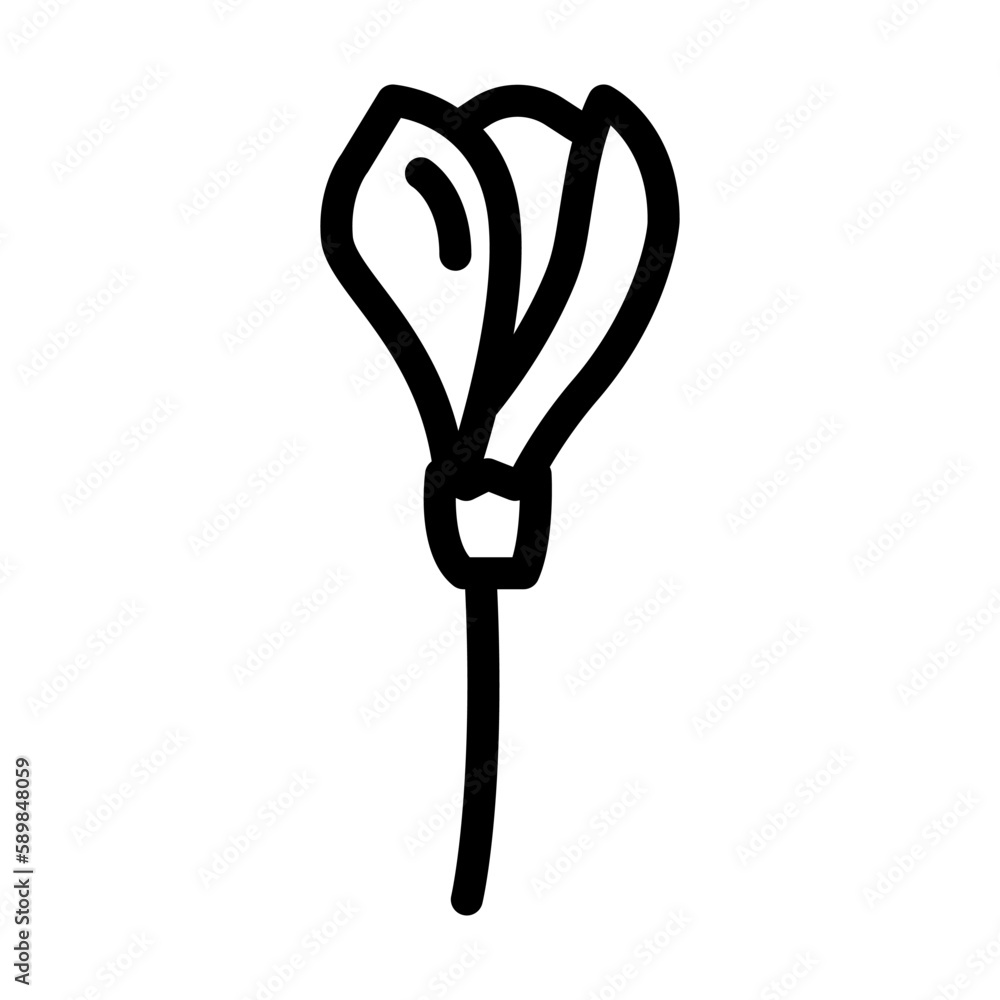freesia flower spring line icon vector illustration freesia flower spring line icon vector illustration
