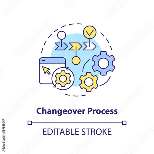 Φωτογραφία Changeover process concept icon