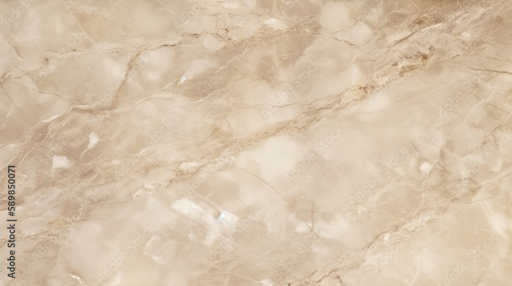 Naklejka premium Natural beige marble texture background with golden inserts. Based on Generative AI