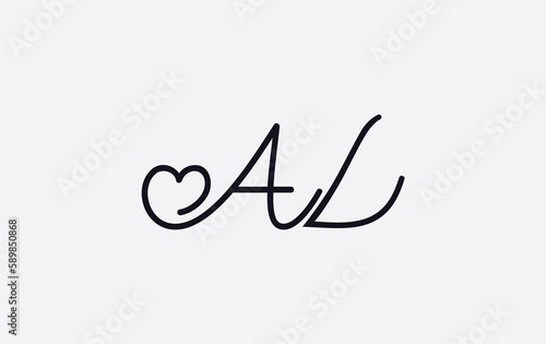 Heart Logo icon symbol design with Letter. Love font circle sign. love logo and heart font design symbol