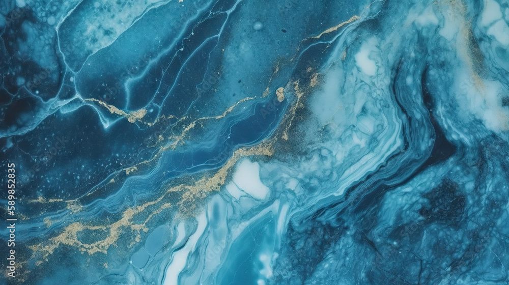 Natural blue marble texture background. Based on Generative AI