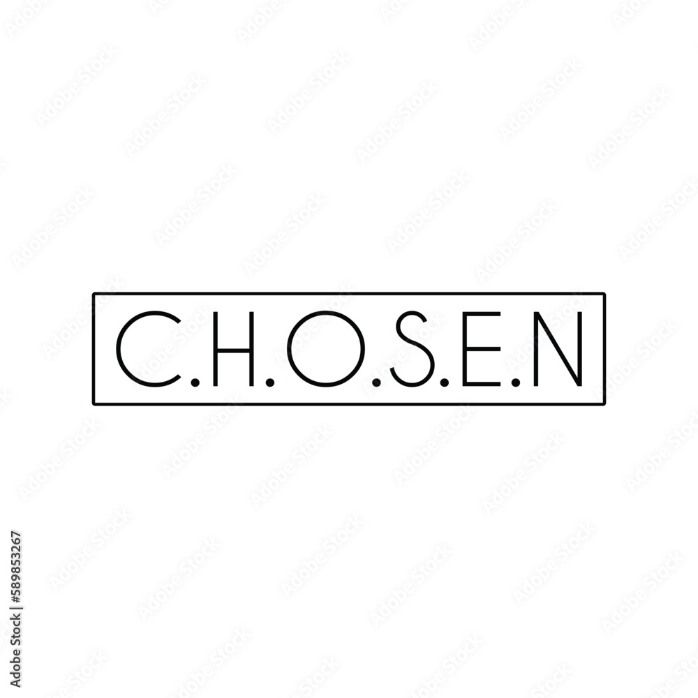 CHOSEN Christian typography T shirt Design Vector CHOSEN Christian typography T shirt Design Vector