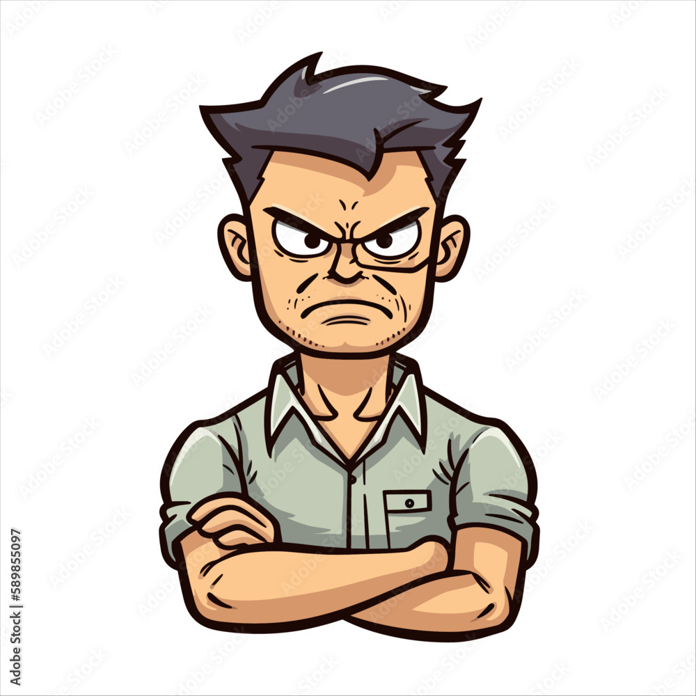 A Man with an angry and unhappy face and expression A Man with an angry and unhappy face and expression