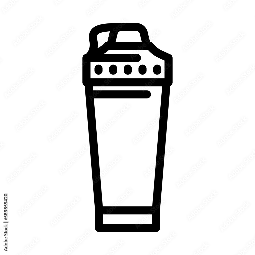 shaker smoothie drink line icon vector illustration shaker smoothie drink line icon vector illustration