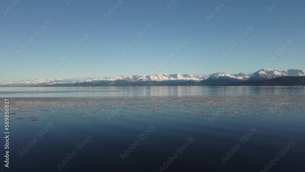 Aerial view of the Homer Harbor in Alaska on a beautiful, sunny day Aerial view of the Homer Harbor in Alaska on a beautiful, sunny day