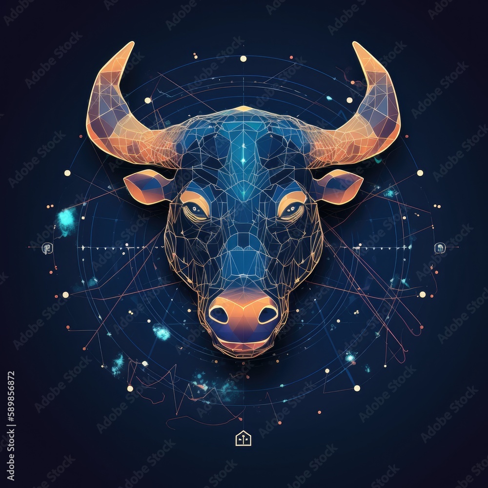 ภาพประกอบสต็อก torius, astrological sign, horoscope, bull, animal, cow, skull, head, horn