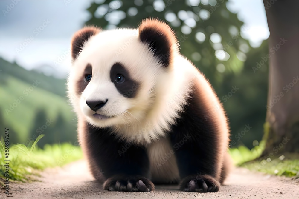 Obraz premium cute panda bear