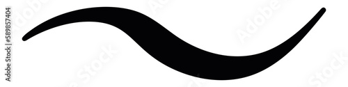 Abstract wavy thin line. Squiggle elements banner. Pattern with scribble, wiggle and undulate. Vector isolated illustration