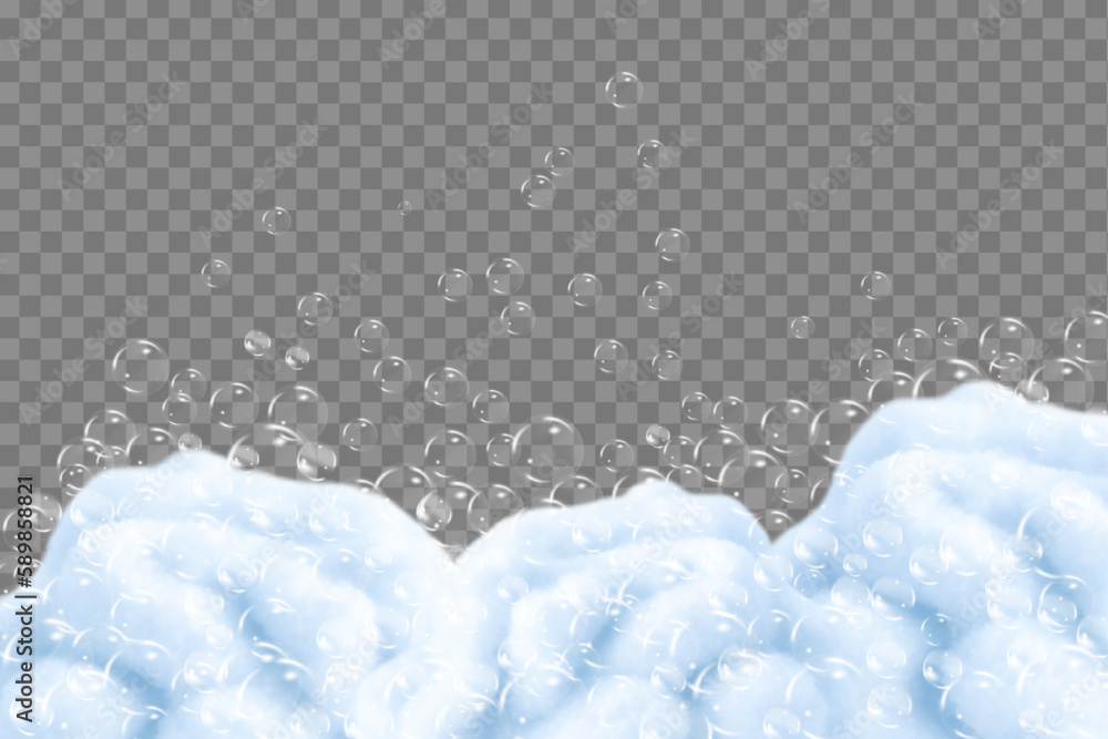 Bath foam isolated on transparent background. Shampoo bubbles texture.Sparkling shampoo and bath lather vector illustration. Bath foam isolated on transparent background. Shampoo bubbles texture.Sparkling shampoo and bath lather vector illustration.