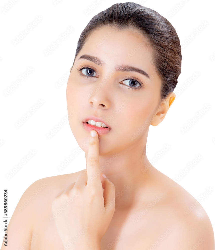 Portrait of beautiful woman makeup of cosmetic, girl hand touch mouth and smile attractive, face of beauty perfect with wellness with skin healthcare concept. Portrait of beautiful woman makeup of cosmetic, girl hand touch mouth and smile attractive, face of beauty perfect with wellness with skin healthcare concept.