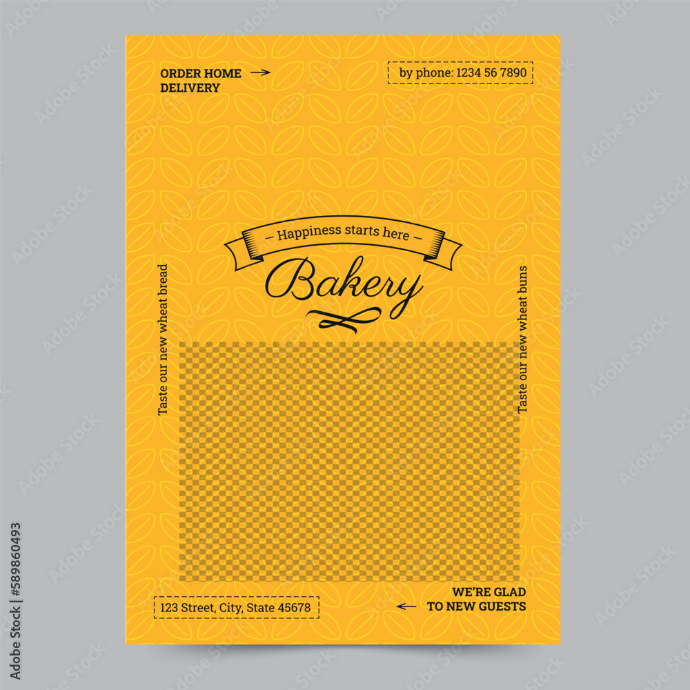 Bakery Shop Flyer Template. A clean, modern, and high-quality design of Flyer vector design. Editable and customize template flyer Bakery Shop Flyer Template. A clean, modern, and high-quality design of Flyer vector design. Editable and customize template flyer