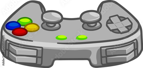 A video game gaming console joypad controller illustration