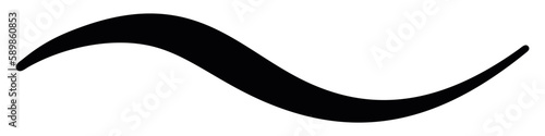 Abstract wavy thin line. Squiggle elements banner. Pattern with scribble, wiggle and undulate. Vector isolated illustration