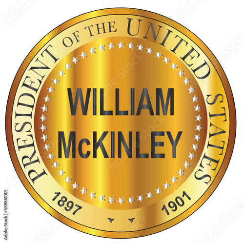 William McKinley Gold Metal Stamp