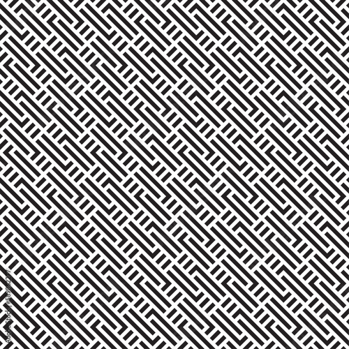 Vector seamless models. Modern stylish texture. Composition from regularly repeating geometrical element. Monochrome, simple. Vector illustrations.