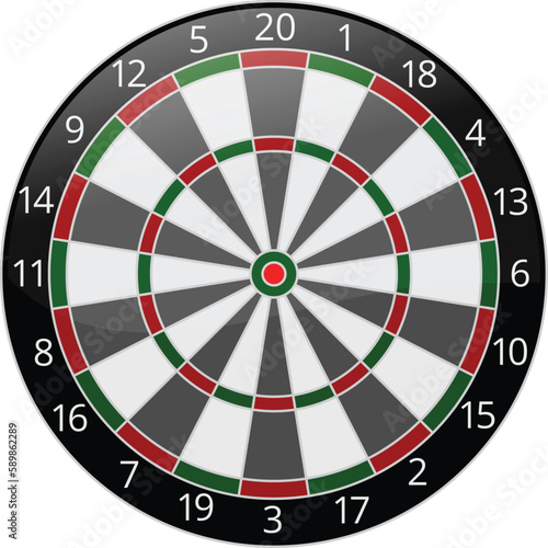 simple dart board - vector illustration