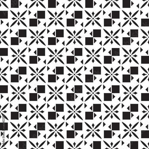 Vector seamless models. Modern stylish texture. Composition from regularly repeating geometrical element. Monochrome, simple. Vector illustrations.