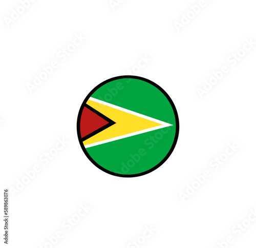 Free Download Guyana flag icon, illustration of national flag design with elegance concept, perfect for independence design - GFXLoad