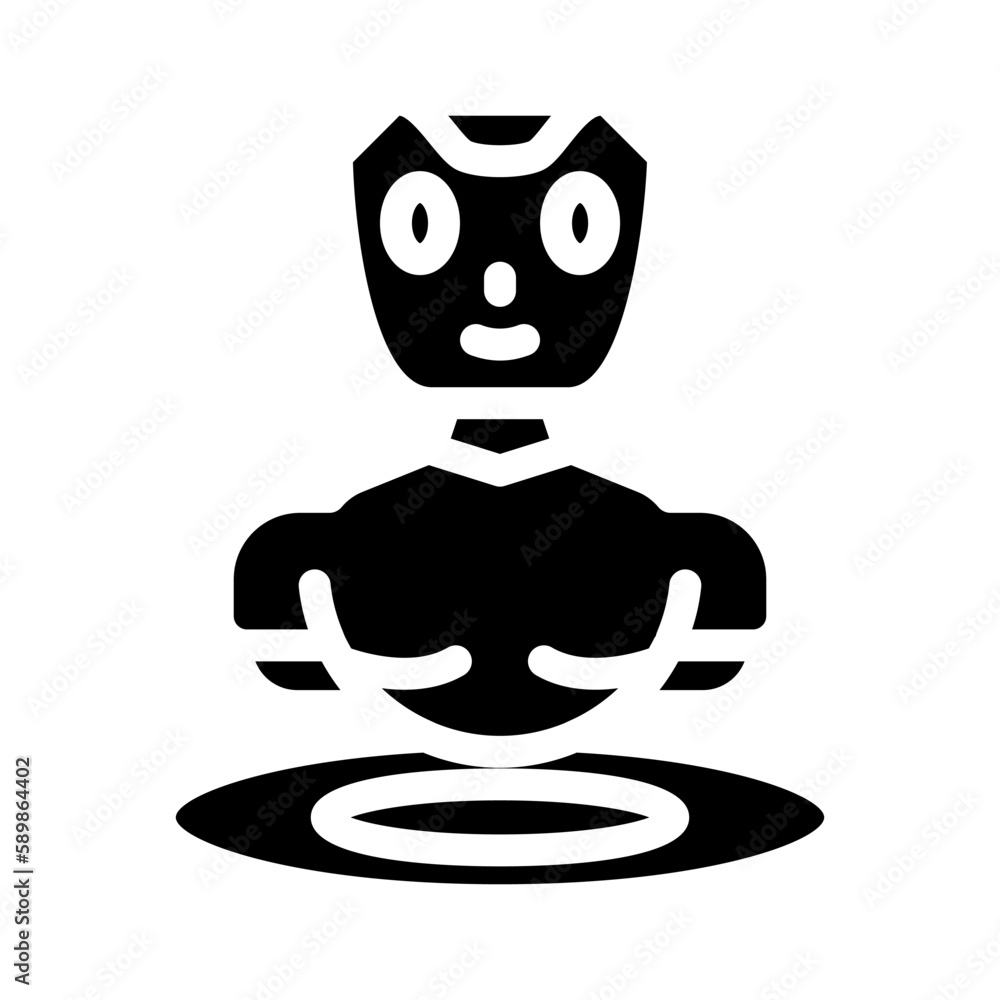 modern chat bot glyph icon vector illustration modern chat bot glyph icon vector illustration