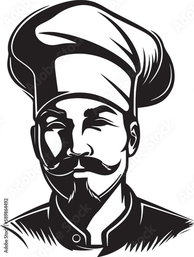 Chief, Chief cook, Chief logo icon Vector Illustration, SVG