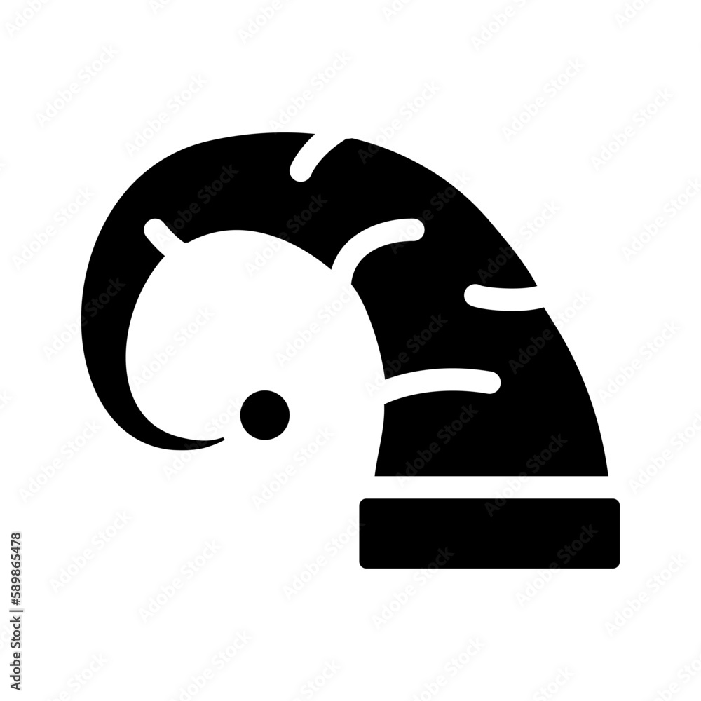 hat elf christmas cute glyph icon vector illustration hat elf christmas cute glyph icon vector illustration