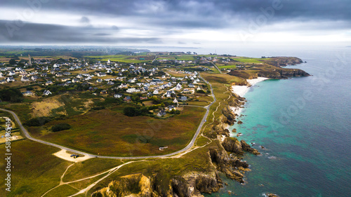 Picturesque Beaches Of Plouarzel At The Finistere Atlantic Coast In Brittany, France