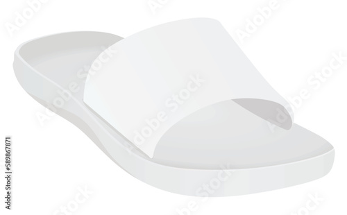 White flip flops. vector illustration