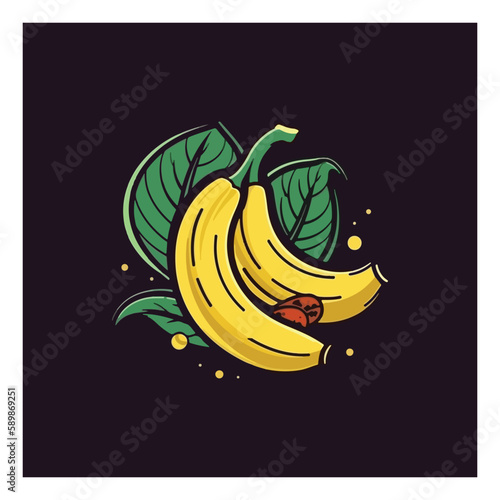 banana simple modern logo vector
