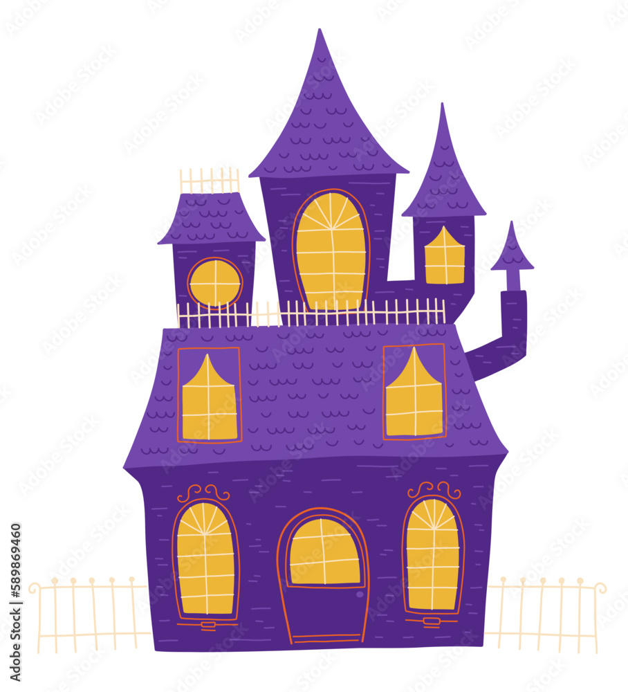 Fototapeta premium Halloween party holiday pumpkin spooky elements vector