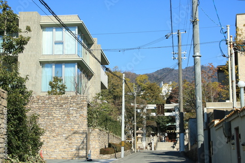 芦屋神社(兵庫県芦屋市)付近の閑静な住宅街