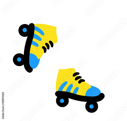 illustration of a roller skates