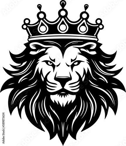 lion head mascot vector logo