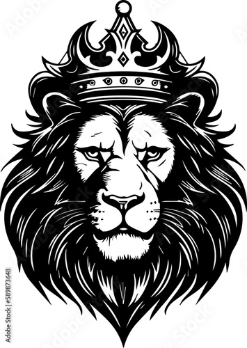 lion head mascot vector logo
