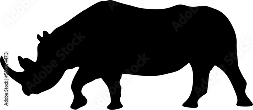 rhino silhouette icon  vector illustration