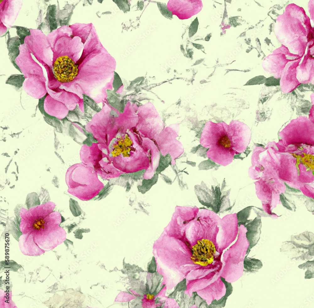 classic wallpaper seamless vintage flower pattern,  #artvector #vector #art