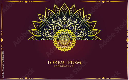 Luxury floral pattern mandala art, abstract mandala vector for meditation poster, yoga poster, banner, wedding card, invitation card, henna, tattoo, covert page design element, vector art illustration
