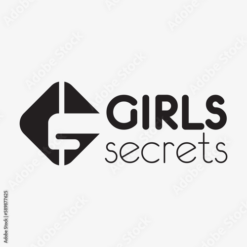 illustration of a black and white icon of girls secrets logo