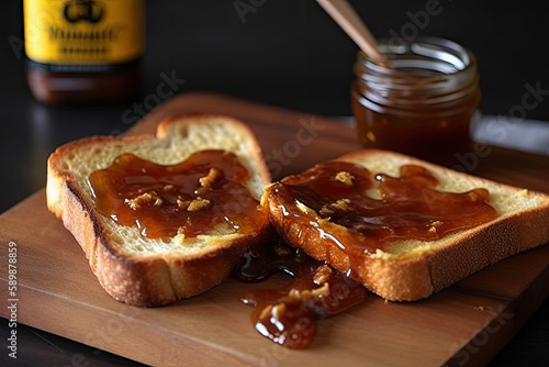 British Breakfast Classic: Buttered Toast with Marmite photo