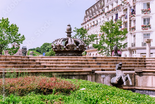 Tianducheng, China is suburb of Hangzhou, Zhejiang Province Eiffle Tower is a life size replica of Paris, France.