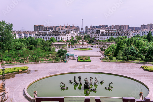 the Window of the World. It is a theme park opened in 1993 and has more than 130 reproductions of famous places in the world. Tianducheng, China is suburb of Hangzhou, Zhejiang