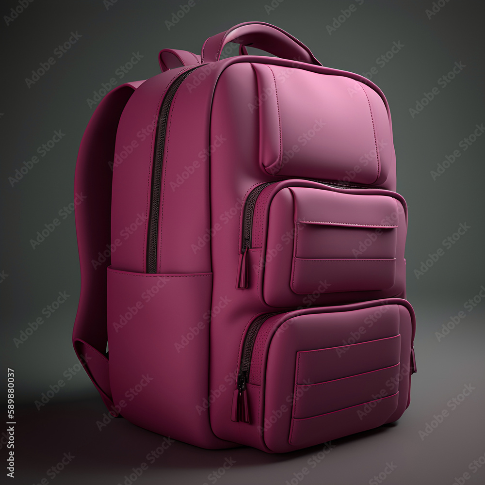 Pink Plastic Backpack - Generative AI Pink Plastic Backpack - Generative AI