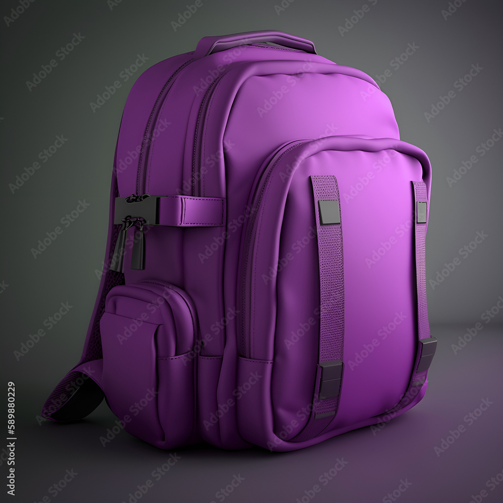 Violet Plastic Backpack 2 - Generative AI Violet Plastic Backpack 2 - Generative AI