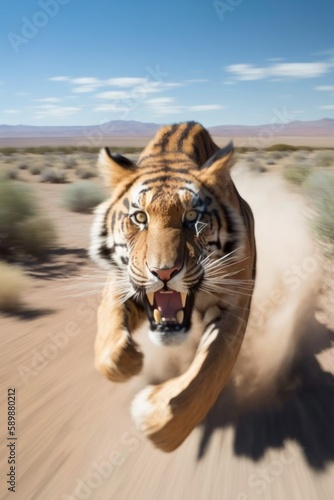 Capturing the Graceful Movement of a Running Tiger Through Highly Defined Macro Photography