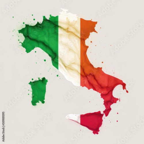 A Vibrant Representation: Italy's Flag Colors Mapped in Stunning Detail