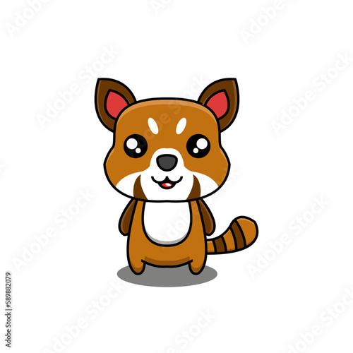 cute vector illustration of a weasel